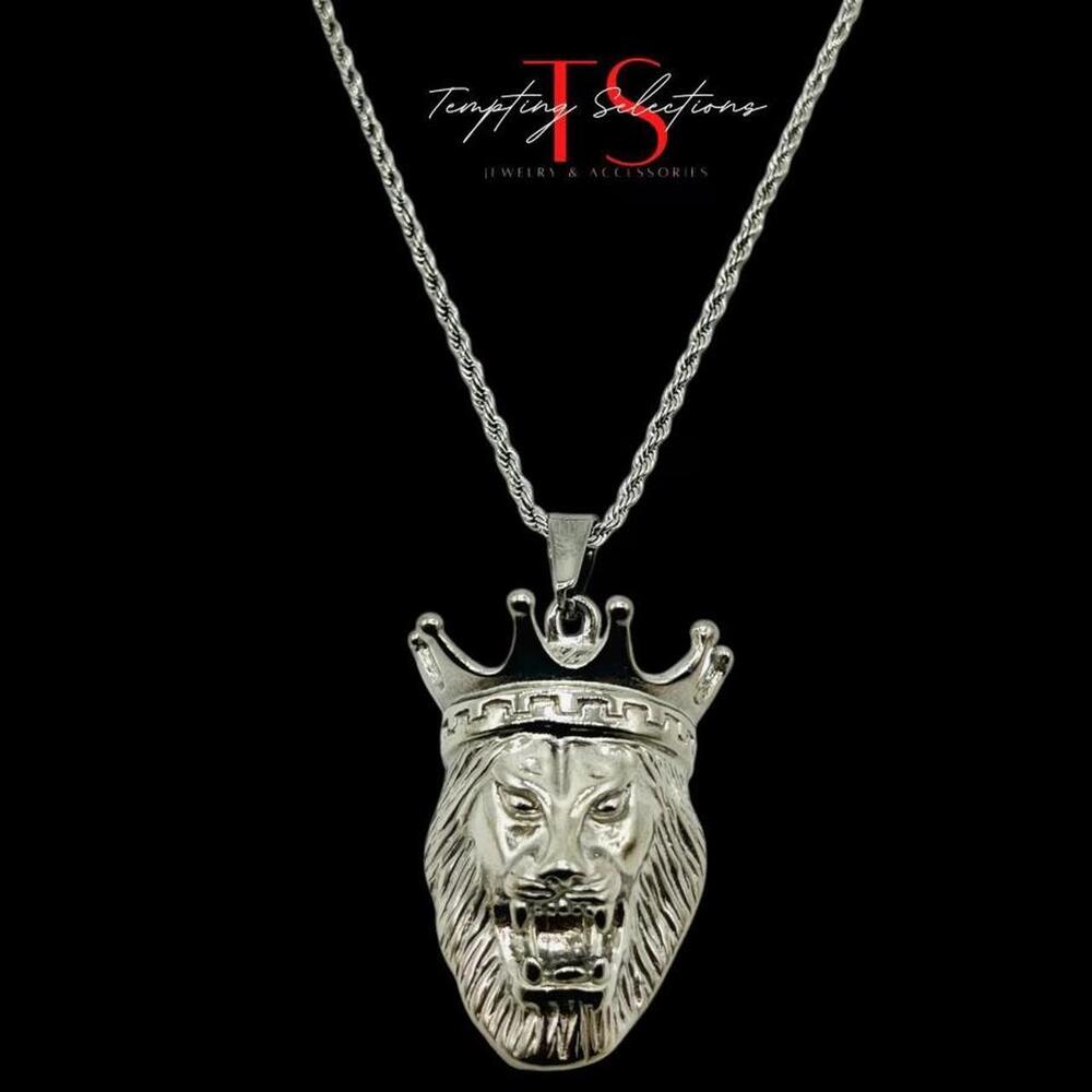 Stainless Steel Necklace With Lion Aa24
